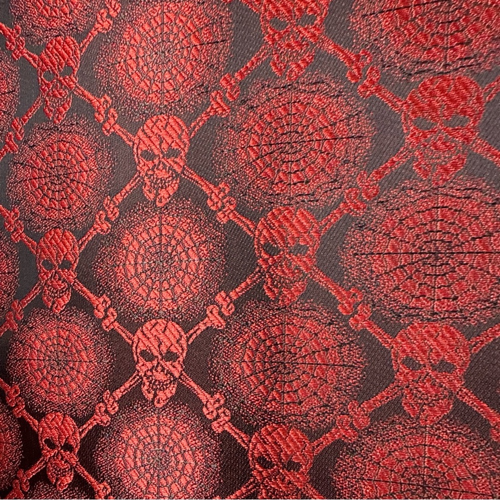 Vtg Dragonfly Clothing Women’s M Skull Spider Pimp Jacket Fur Satin Gothic - Picture 9 of 13